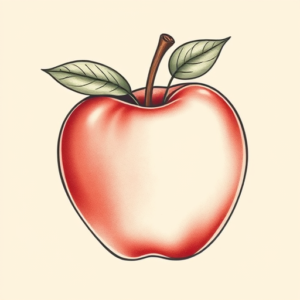 Pastel Apple Tattoo
