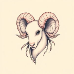 Pastel Aries Tattoo