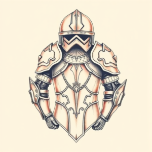 Pastel Armor Tattoo