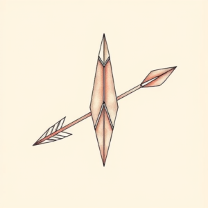 Pastel Arrowhead Tattoo