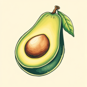 Pastel Avocado Tattoo