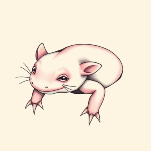 Pastel Axolotl Tattoo