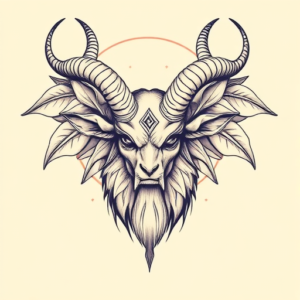Pastel Baphomet Tattoo