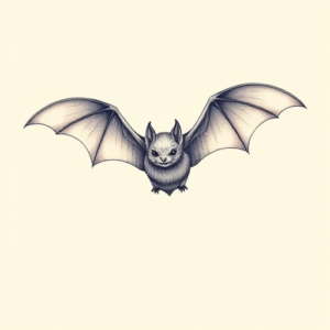 Pastel Bat Tattoo
