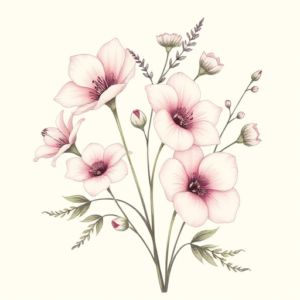 Pastel Botanical Tattoo