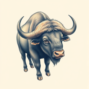 Pastel Buffalo Tattoo