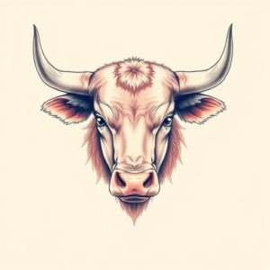 Pastel Bull Tattoo