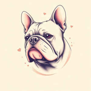 Pastel Bulldog Tattoo