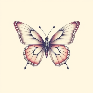 Pastel Butterfly Tattoo
