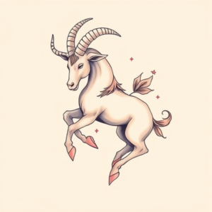 Pastel Capricorn Tattoo