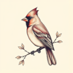 Pastel Cardinal Tattoo
