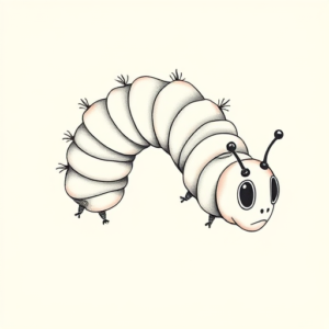 Pastel Caterpillar Tattoo