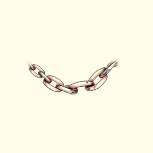 Pastel Chain Tattoo