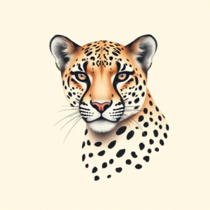 Pastel Cheetah Tattoo