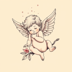 Pastel Cherub Tattoo