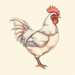 Pastel Chicken Tattoo