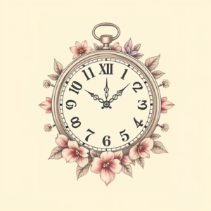 Pastel Clock Tattoo