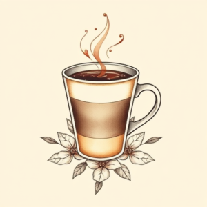 Pastel Coffee Tattoo