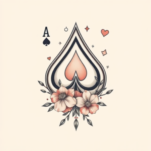 Pastel Color Ace Tattoo