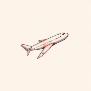 Pastel Color Airplane Tattoo