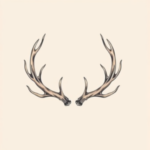 Pastel Color Antler Tattoo