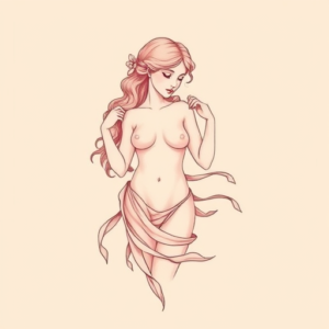 Pastel Color Aphrodite Tattoo