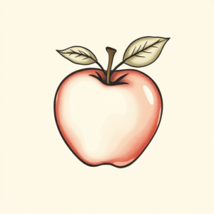 Pastel Color Apple Tattoo