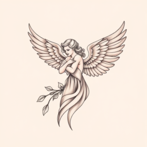 Pastel Color Archangel Tattoo