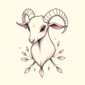 Pastel Color Aries Tattoo