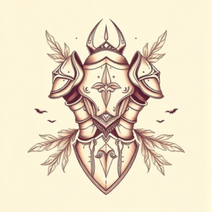 Pastel Color Armor Tattoo