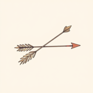 Pastel Color Arrow Tattoo