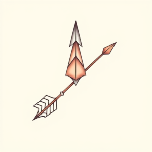 Pastel Color Arrowhead Tattoo