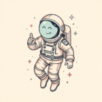 Pastel Color Astronaut Tattoo