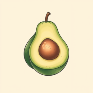 Pastel Color Avocado Tattoo