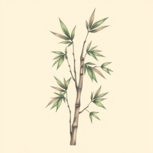 Pastel Color Bamboo Tattoo