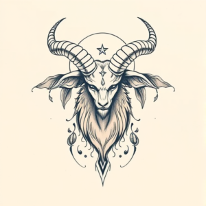 Pastel Color Baphomet Tattoo
