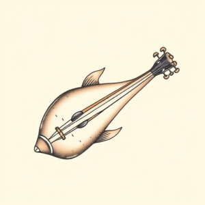 Pastel Color Bass Tattoo