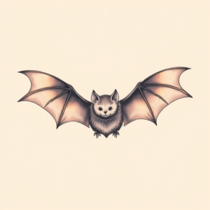 Pastel Color Bat Tattoo