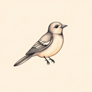 Pastel Color Bird Tattoo