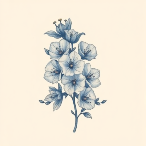 Pastel Color Bluebonnet Tattoo