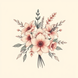 Pastel Color Bouquet Tattoo