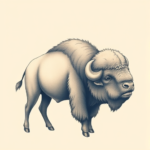 Pastel Color Buffalo Tattoo