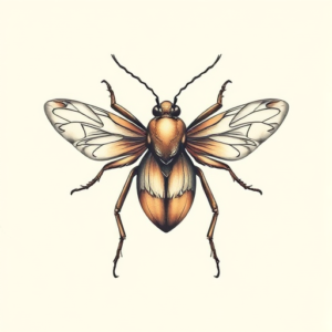 Pastel Color Bug Tattoo