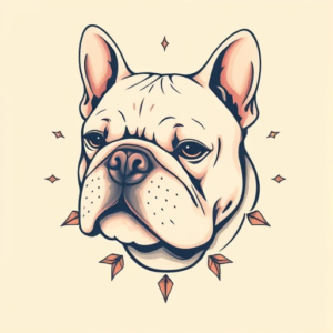 Pastel Color Bulldog Tattoo