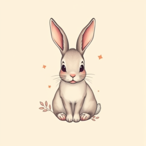 Pastel Color Bunny Tattoo