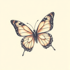Pastel Color Butterfly Tattoo