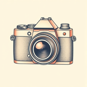 Pastel Color Camera Tattoo