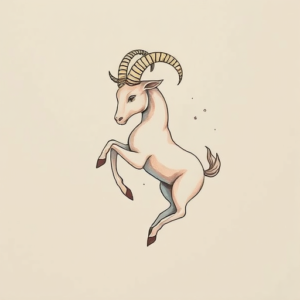 Pastel Color Capricorn Tattoo