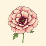 Pastel Color Carnation Tattoo