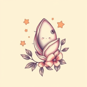 Pastel Color Cartoon Tattoo